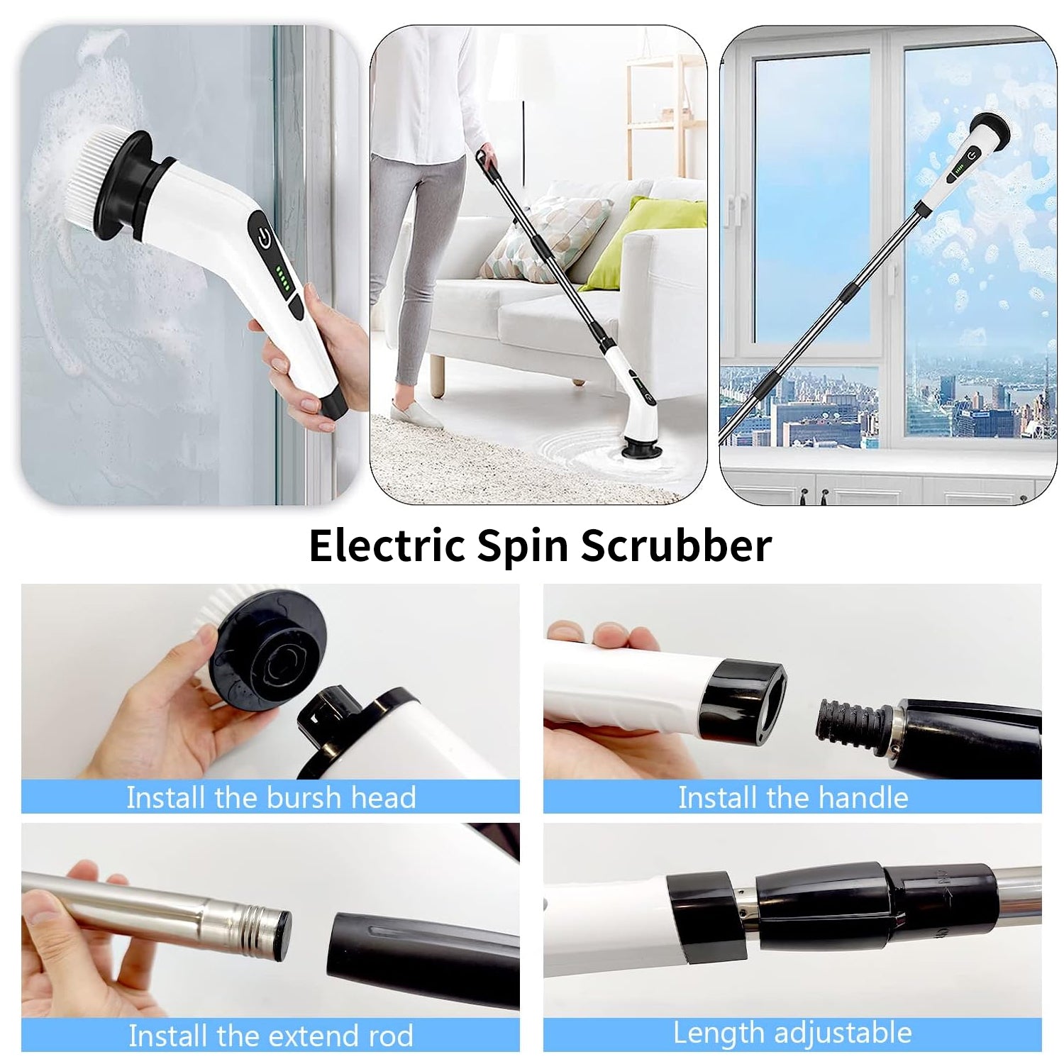 Electric Spin Scrubber 7-in-1
