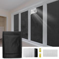 No-Drill Blackout Curtain - Portable Adhesive Wind