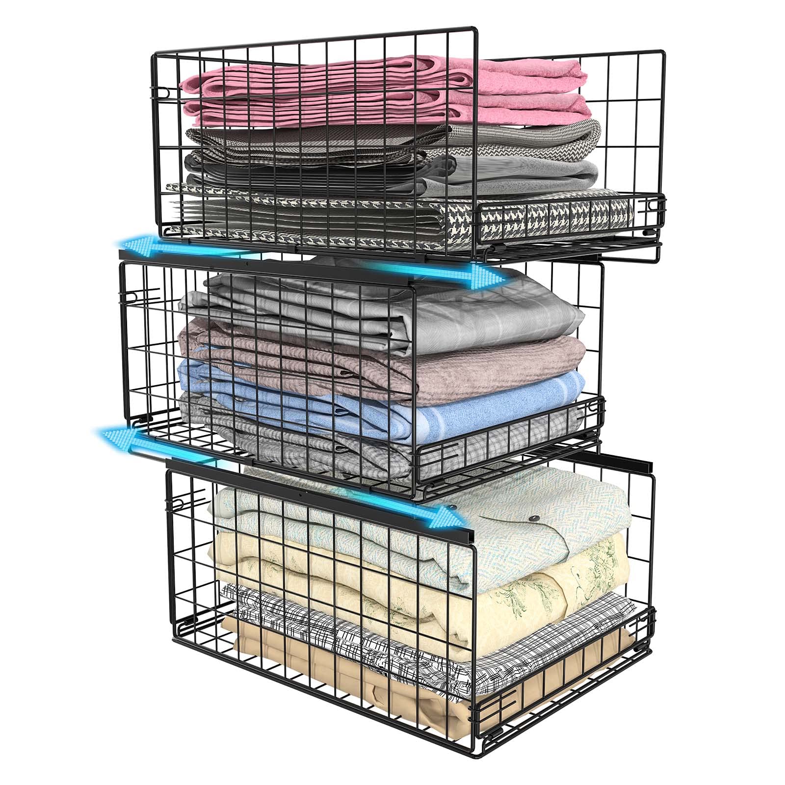 Wardrobe Closet Organizer Set (4-Pack) - Stackable